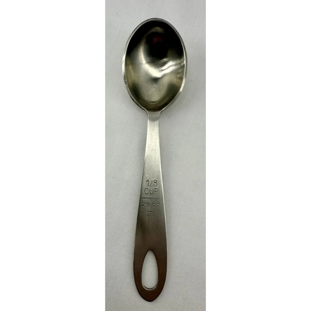 Lindy's MPC4 Stainless Steel Measuring Cup Spoons 3 Pc Set‎ 1/8 1/4 1/3 Cup 8.5